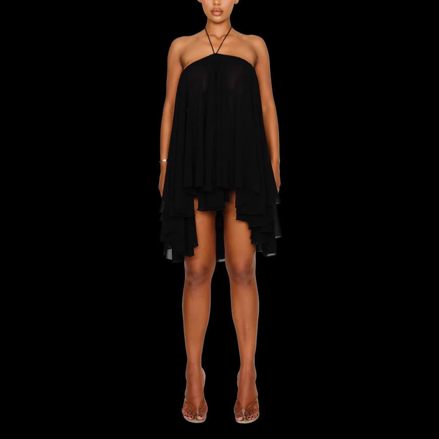 A Fashionable And Personalized One-shoulder Dress For Women