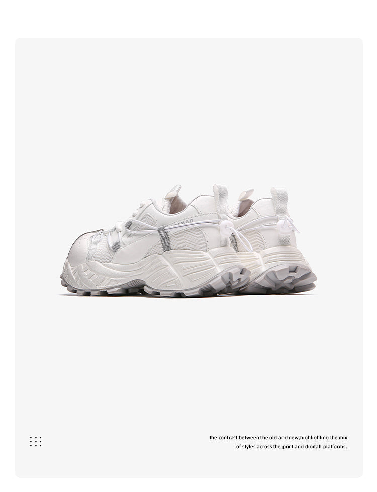 Breathable Mesh Foam Bottom Platform Dad Shoes