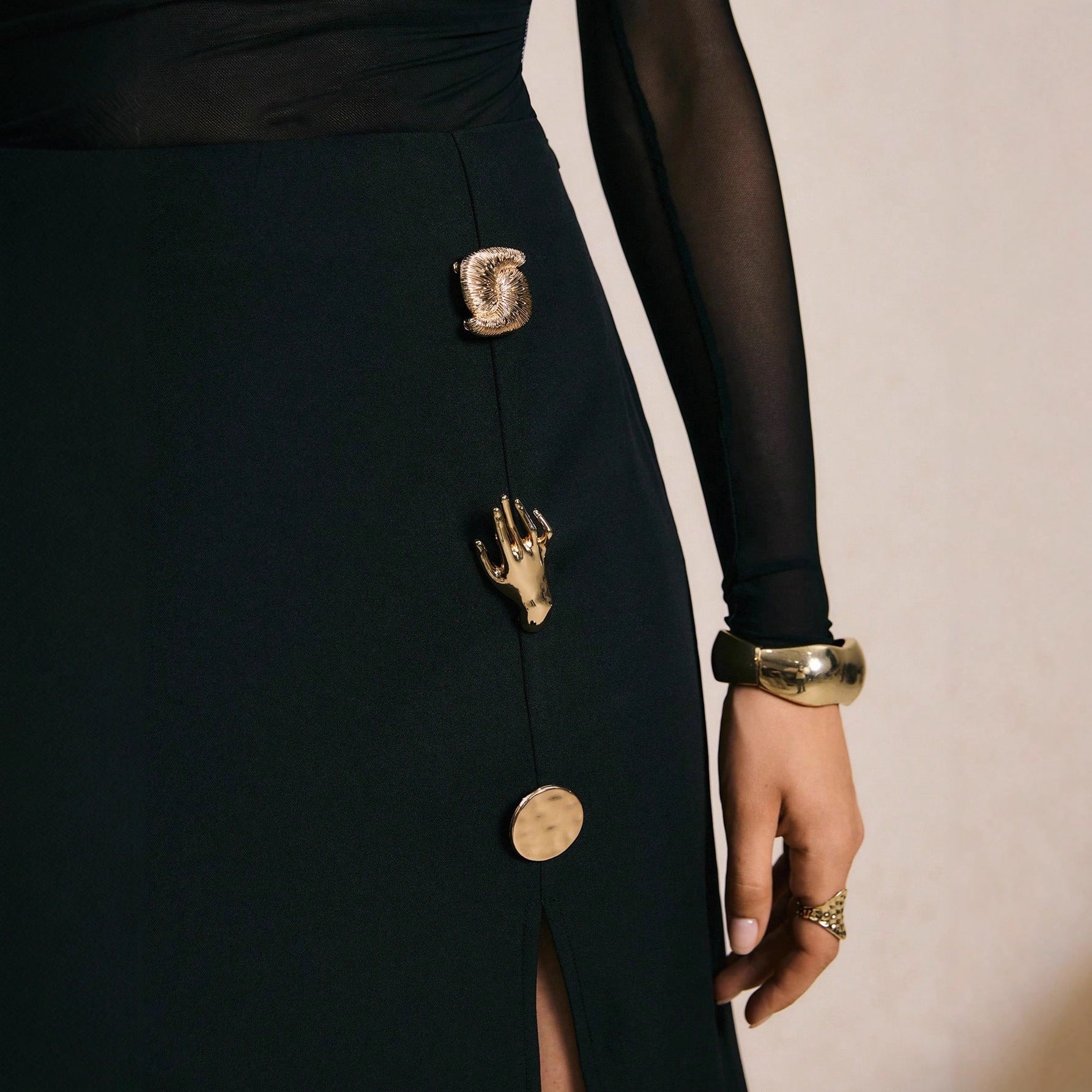 Womens Hip-hugging Skirt With A Slit Design