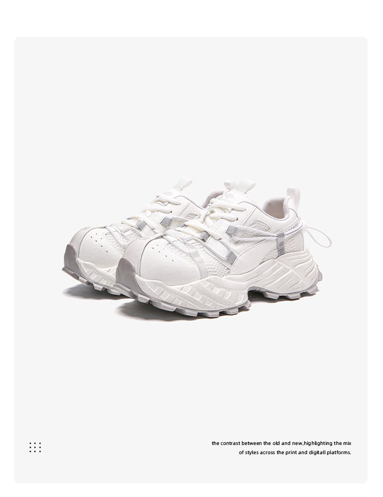 Breathable Mesh Foam Bottom Platform Dad Shoes