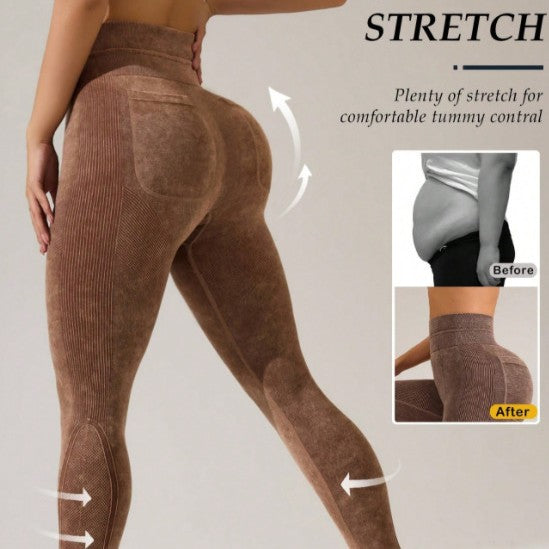 Athletic Outdoor Pocket Leggings For Fitness And Yoga